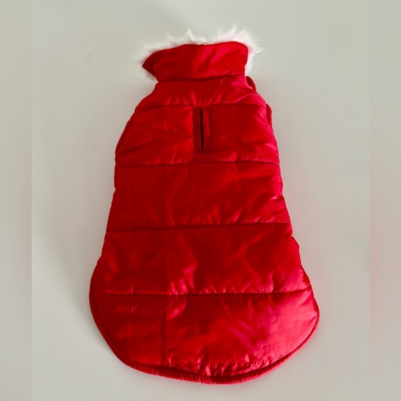 Other - Dog Red Puffer Jacket with Fleece Size Small